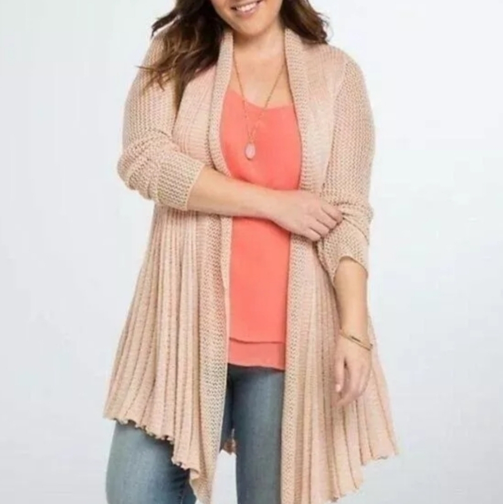 Torrid Mix Stitch Open Front Cardigan